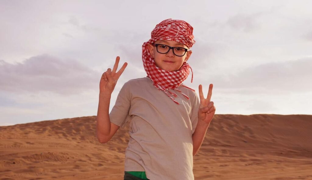 boy in desert